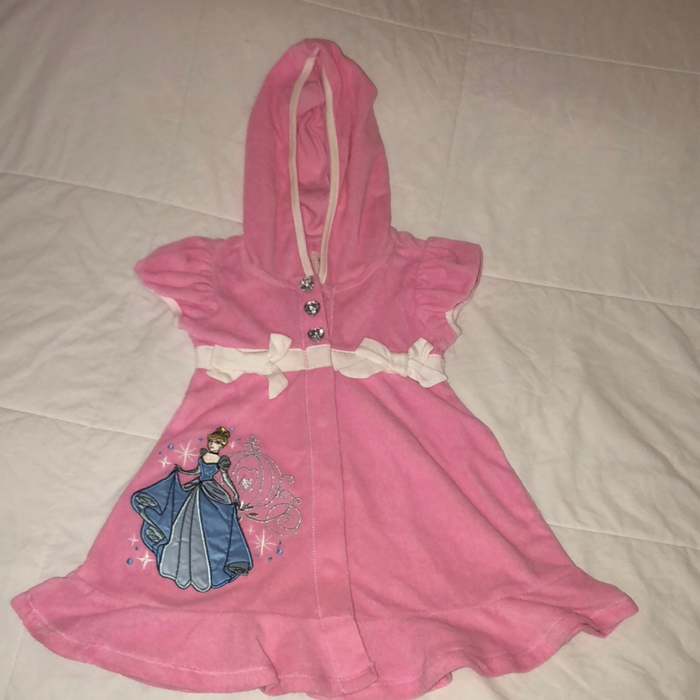 Disney Store Pink Cinderella Terrycloth Hood robe